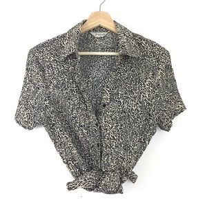 Jessica | Vintage Leopard Print Button Up